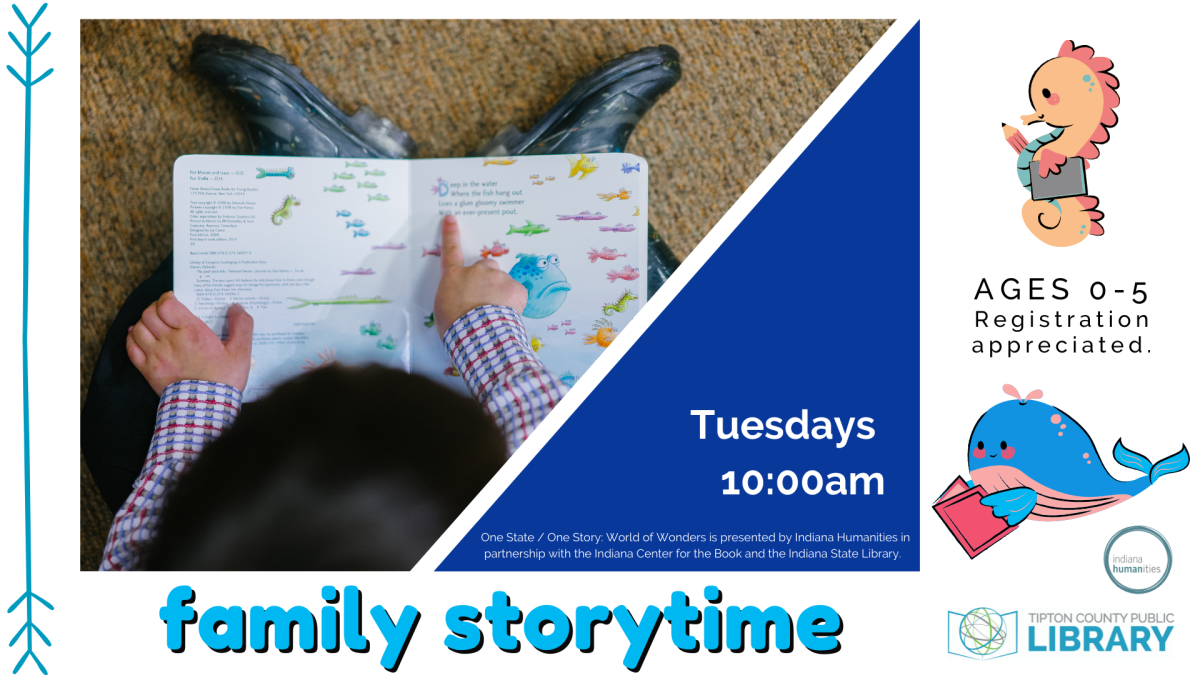 Family Storytime. Tuesdays at 10am.